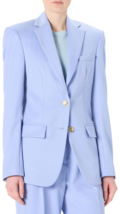 Sergio Hudson, Two Button SB Blazer, 10, Sky