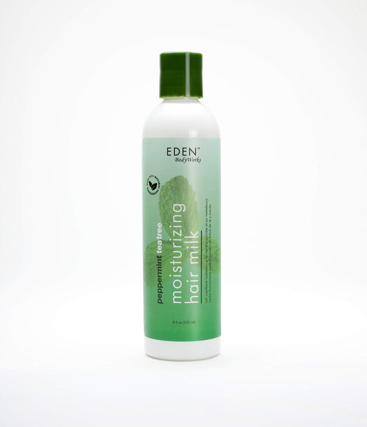 EDEN BodyWorks Peppermint Tea Tree Hair Milk | 8 oz | Moisturize, Nourish, & Refresh Hair and Scalp - Packaging May Vary