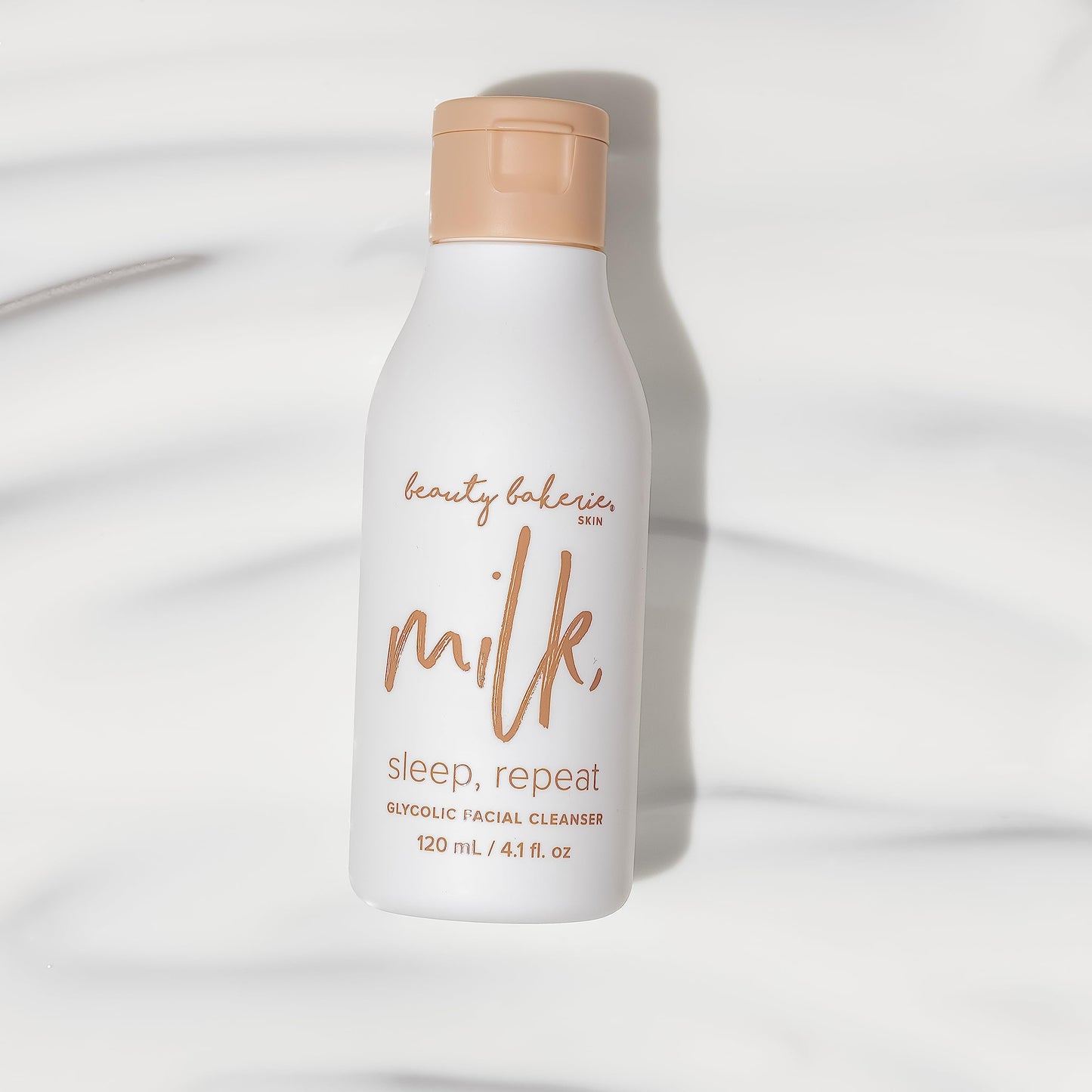 Beauty Bakerie Milk, Sleep, Repeat Glycolic Facial Cleanser, Face Wash Makeup Remover for Skin Care, 4.1 oz.
