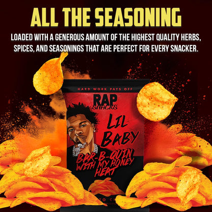Rap Snacks Featuring Hip-Hop Star Snoop Dogg Cheddar BBQ 2.5 Oz Bags Pack of 6