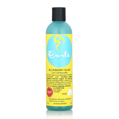 Curls Blueberry Bliss Control Jelly - 8 oz, Define & Defrizz, Wash and Go's, Twist Outs & Braid Outs, for Wavy, Curly, and Coily Hair Types