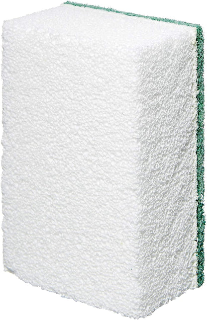 COMPAC HOME Magic-Stone Kitchen Cleaner Scrub - 2-Sided Scouring Stone, Easily Removes Stubborn Food Grime, Grease, 4 Count, White/Green