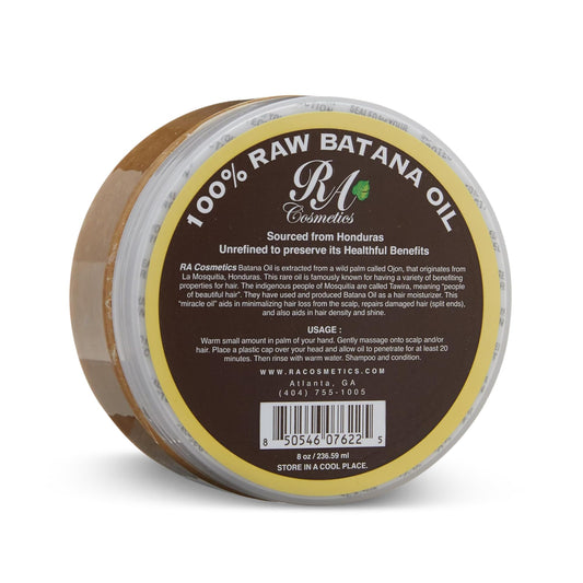 RA COSMETICS 100% Natural Unrefined Batana Hair Oil for Growth, Repair & Strength | 8 oz Nourishing Moisturizer for Damaged Hair from Honduras