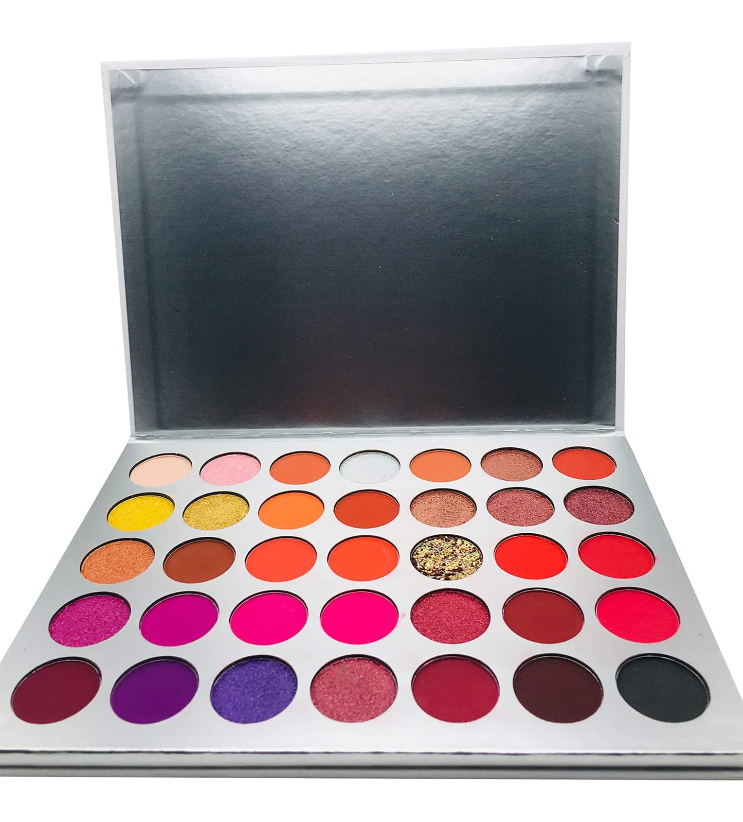 2Chique Boutique Eyeshadow Makeup Palette 35 Matte and Shimmer Colors Long Lasting and High Pigment (Style 38 Shimmer)