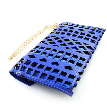 2Chique Boutique Women's Cut-Out Cobalt Clutch