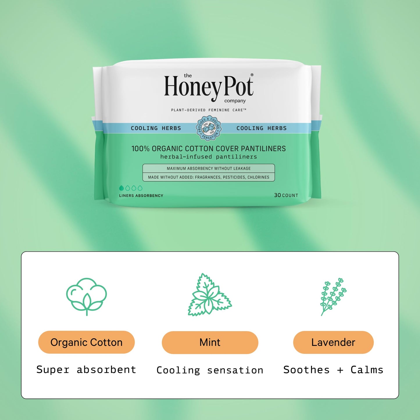 The Honey Pot Company - Lavender Bundle - Lavender Body Cleanser to Moisturize & Cleanse Skin, Refreshing & Restorative Panty Spray, & Everday Liners Infused w/Essential Oils for Cooling Effect - FSA