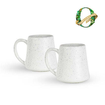 SWEET JULY Edgewater Collection Coffee Mugs Set of Two - Oprah’s Favorite Things 2024 - Durable, Hand-Thrown Ceramic Mugs for Coffee & Tea, 16 oz Capacity - Available in White, Black, Gray, and Chai