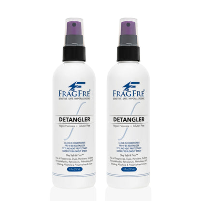 FRAGFRE Hair Detangler Spray, 8 oz - Leave in Conditioner for Sensitive Skin and Scalp - Styling Heat Protectant Spray - Gluten Free Vegan Cruelty Free