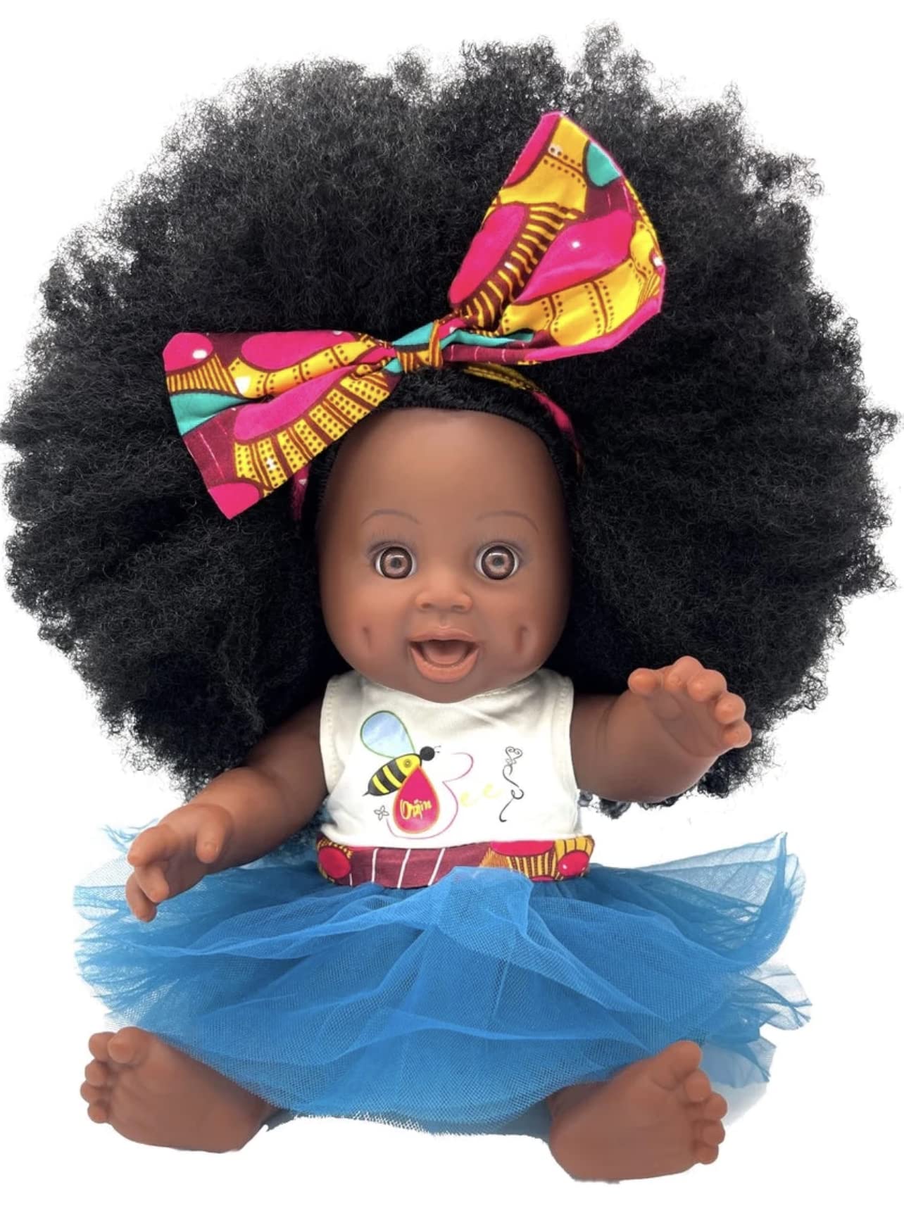 Orijin Bees Fro Love Baby Bee Doll - Oprah's Favorite Things African American Doll, Black Doll, Latino Doll, Afro Doll, Baby Doll, Curly Hair Doll, Baby Doll, African Doll, Birthday Gift