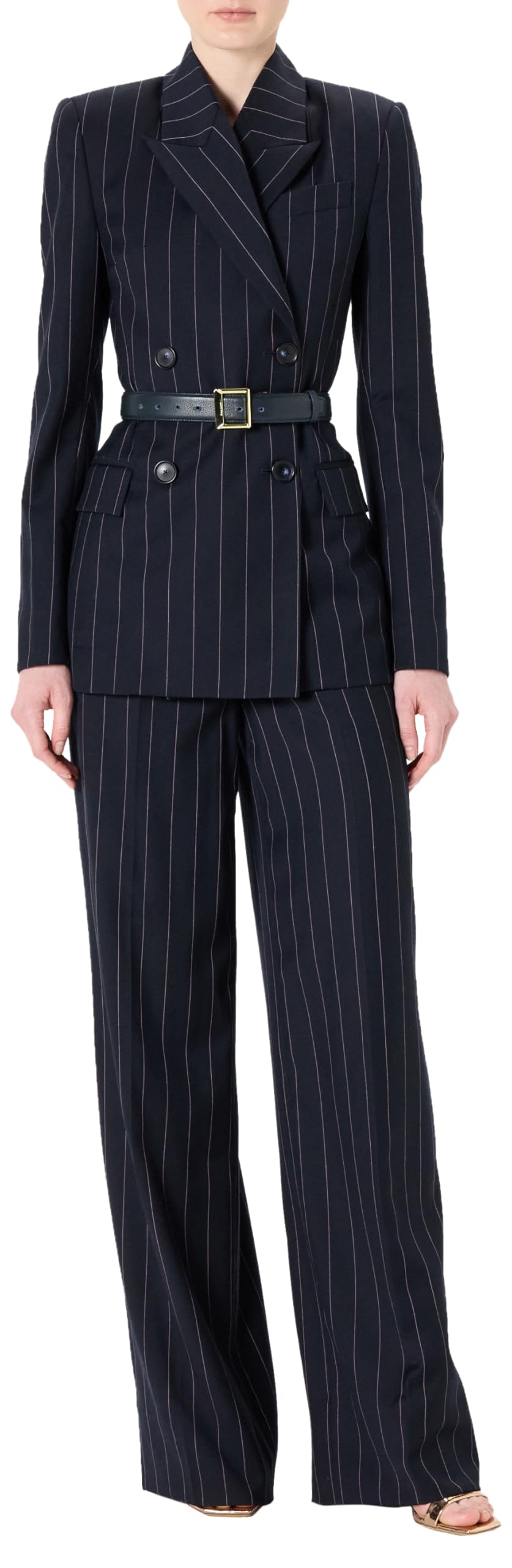 Sergio Hudson, DB Blazer, 12, Navy with Pink Pinstripe