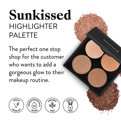 Mented Cosmetics | Nude and Dark Eyeshadows, Everynight Eye Shadow Palette + Sunkissed Highlighter Palette + Eyebrow Pencil (Deep Brown) + Long Live the Lash Mascara