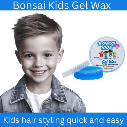 Kids & Toddlers Gel Wax ~ Strong all-day hold, for Boys - Great for Ponytails, Buns, or Taming Flyaways