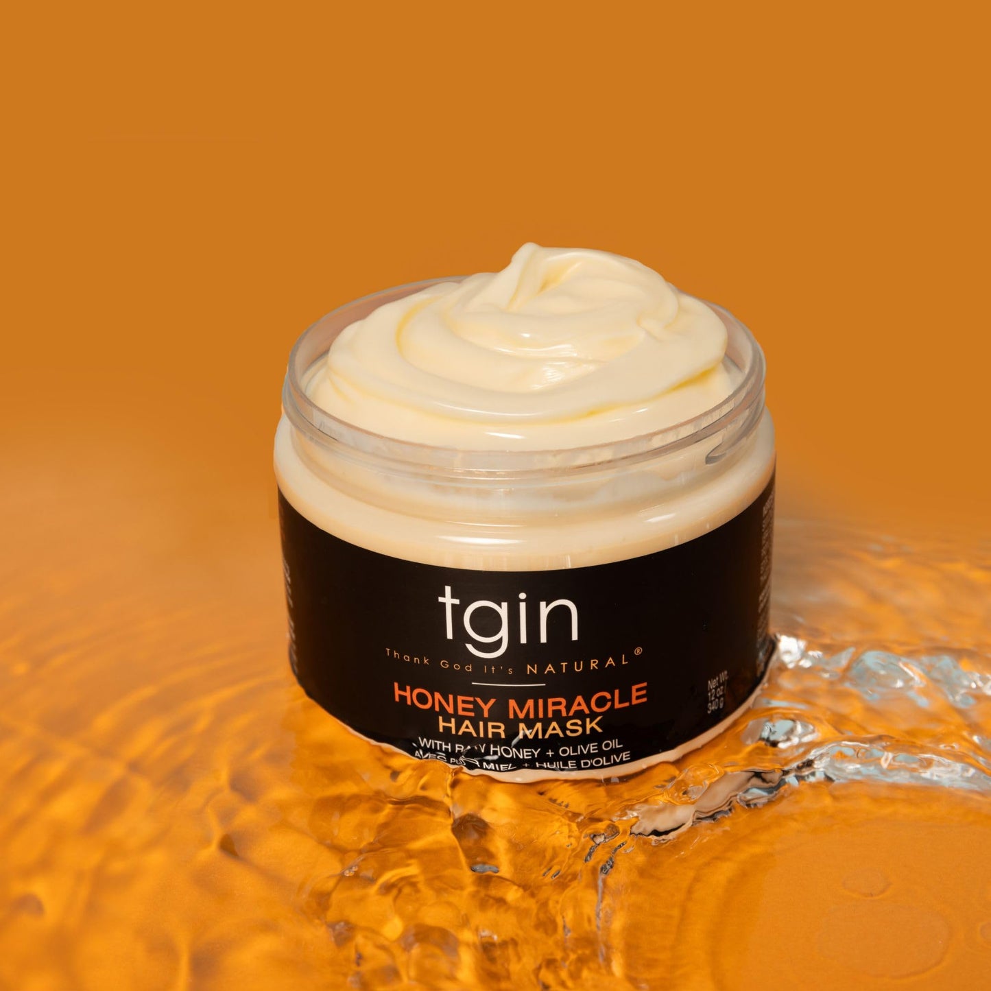 tgin Honey Miracle Hair Mask, 12 oz - Deep Conditioner for Natural, Dry, Curly Hair - Type 3c and 4c - Pack of 2