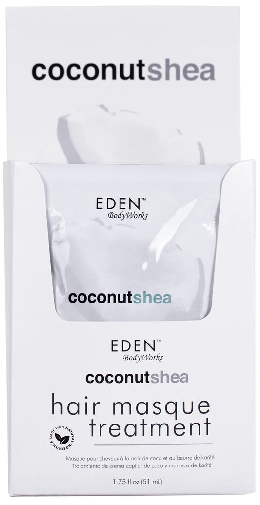 EDEN BodyWorks Coconut Shea Hair Masque | 1.75 oz | Replenish Moisture, Add Shine, Protect & Soften Hair - Packaging May Vary