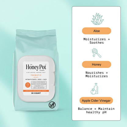 The Honey Pot Company - Prebiotic Wash & Wipe Bundle -