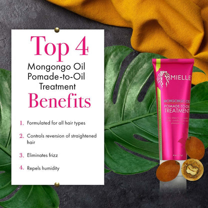 Mielle Organics Mongongo Oil Pomade-to-Oil Treatment, 4 Ounces