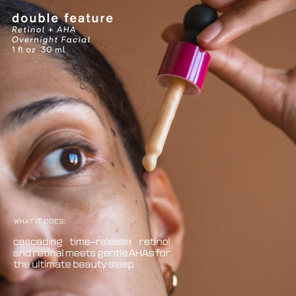epi.logic Double Feature | Retinol + AHA Overnight Facial 30 ml / 1 fl oz