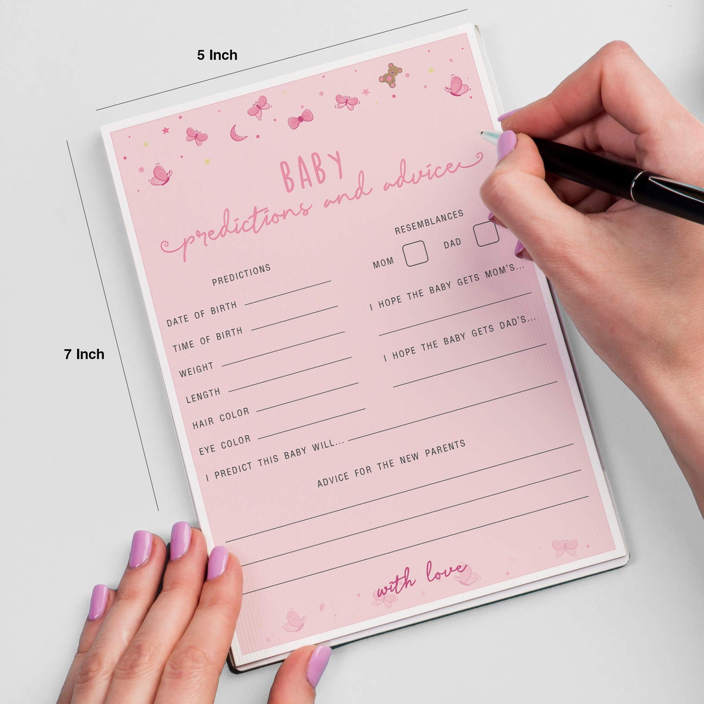 Dessie Ultimate Baby Shower Game Set - 9 Unique Girl Games, 100 Mini Clothespins, 100 Mini Acrylic Pacifiers, 25 Pens