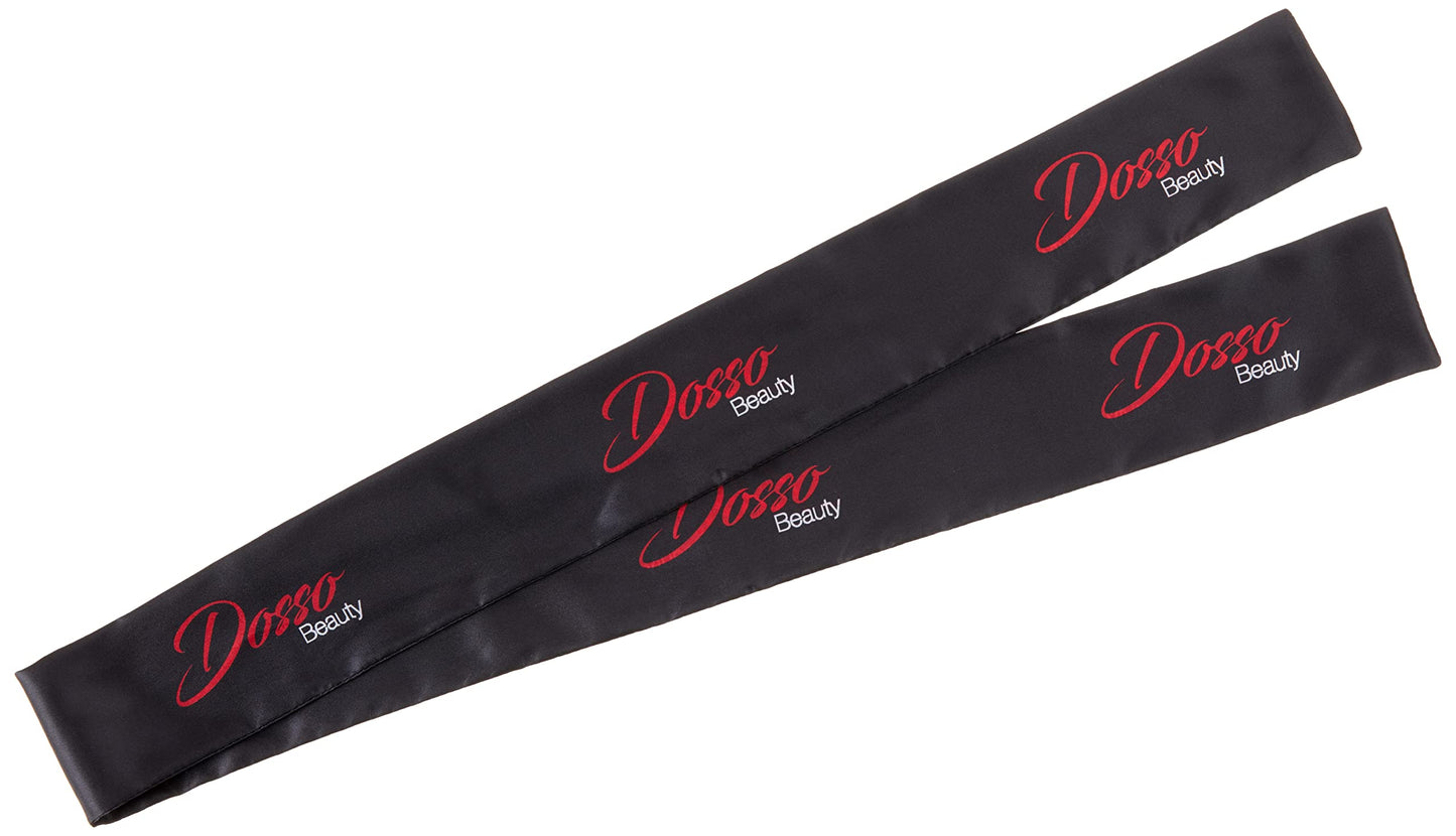 Dosso Beauty Satin Edge Scarf, 22" X 3", Black, Satin, For All Hair Types, Gentle On Hair And Skin, Laying Baby Hairs, Melting Lace, Sleek Look, No Slip Design, Lightweight