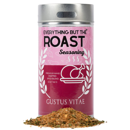 Everything But The Roast Seasoning | Gourmet Seasoning | Artisanal Spice Blend | All Natural | Non GMO | Hand Crafted | Made In USA | 5.0 oz (142g) | Small Batch | Bougie BBQ | Gustus Vitae | Arrives In Gift Tube | #556