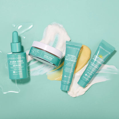 Urban Skin Rx Even Tone Essentials Starter Kit | Daily Regimen Includes 4 Top Products Formulated To Cleanse, Tone, Moisturize & Protect For More Even-Looking Skin