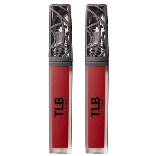 The Lip Bar Vegan Liquid Matte Lipstick, High Pigment Color & Long-Lasting with 8-12 Hours of Wear, Bawse Lady - Blue Red, 2 Pack