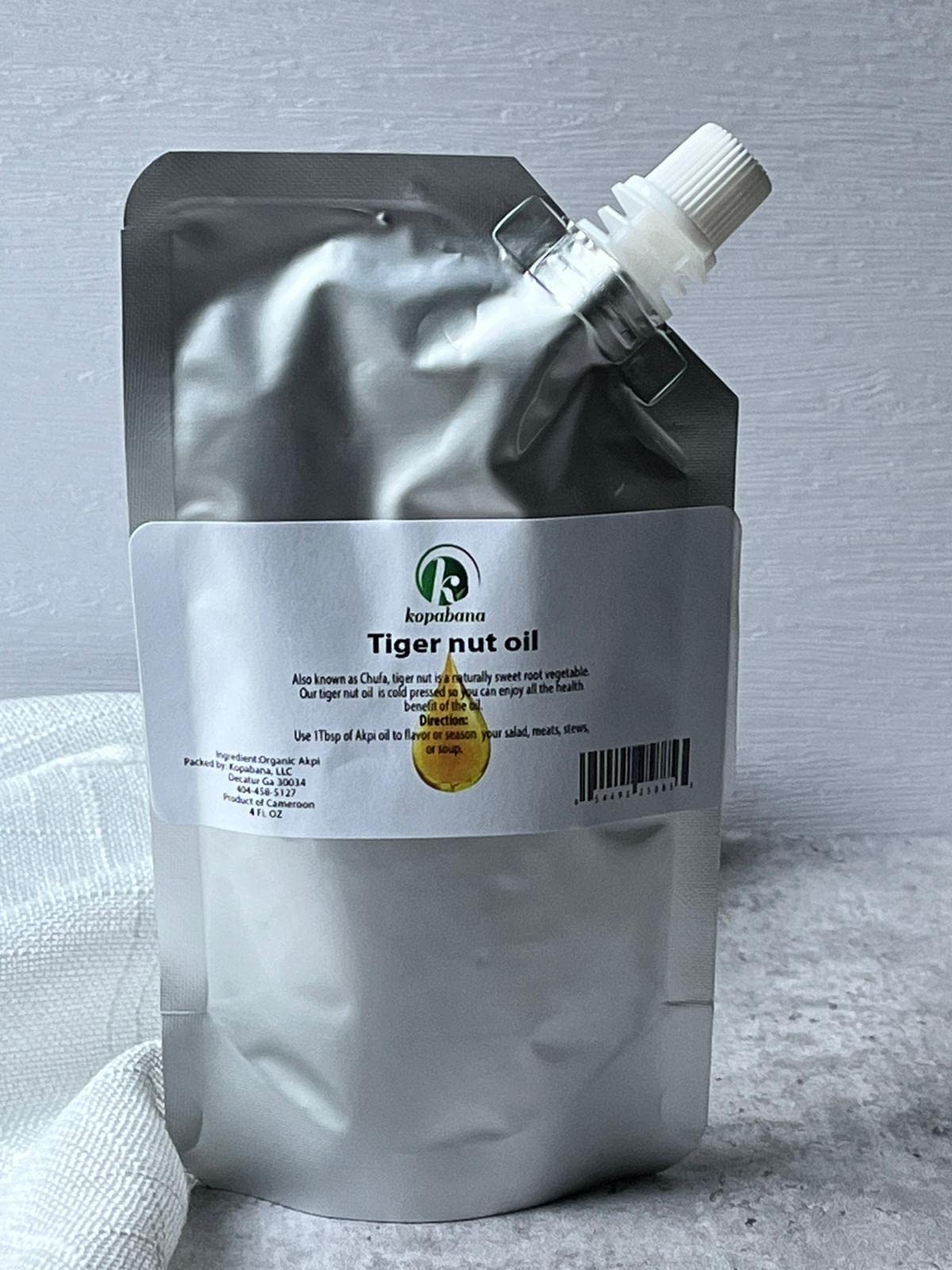 KOPABANA Tiger Nuts Oil |Cold Press Chufa Oil | Yellow nutsedge Oil | Cyperus esculentus Oil 4oz