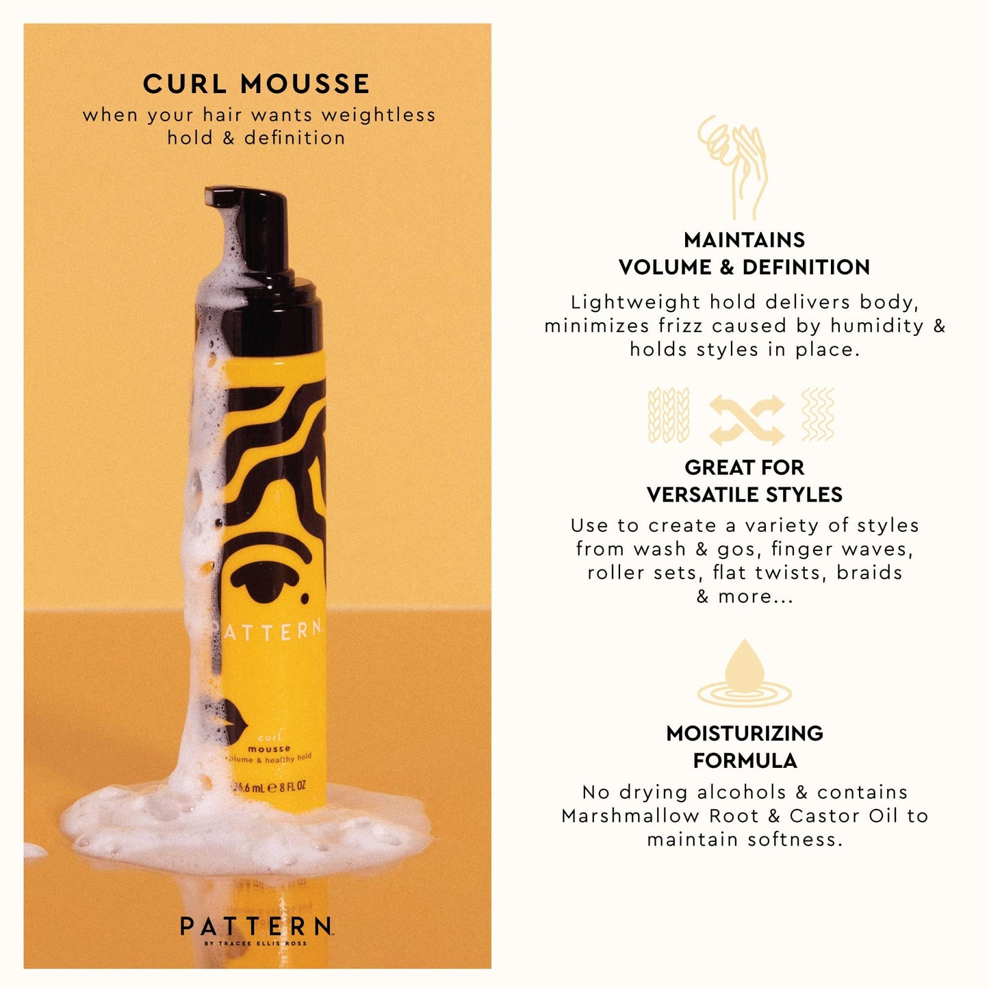 PATTERN Beauty by Tracee Ellis Ross Curl Mousse 8 oz / 236.6 mL