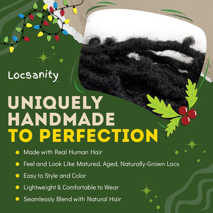 Locsanity Butterfly Loc Extensions – Authentic Human Crochet Hair for Effortless Bohemian Look – Customizable Distressed Loc Extensions