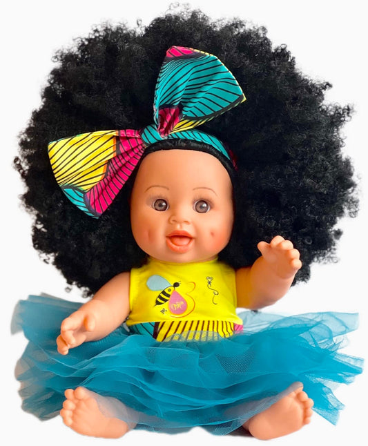 Orijin Bees Dream Love Bee - 12 inch Black Doll, African American Doll, Biracial Doll, Afro Doll, Latino Doll, Curly Hair Doll, Birthday Gift