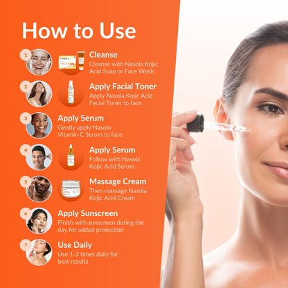 Nasola Vitamin C Serum for Skin Clarifying, Complexion Revitalization, Hydrating, Age Defying with Retinol, Salicylic, Hyaluronic Acid, Niacinamide & Aloe Vera