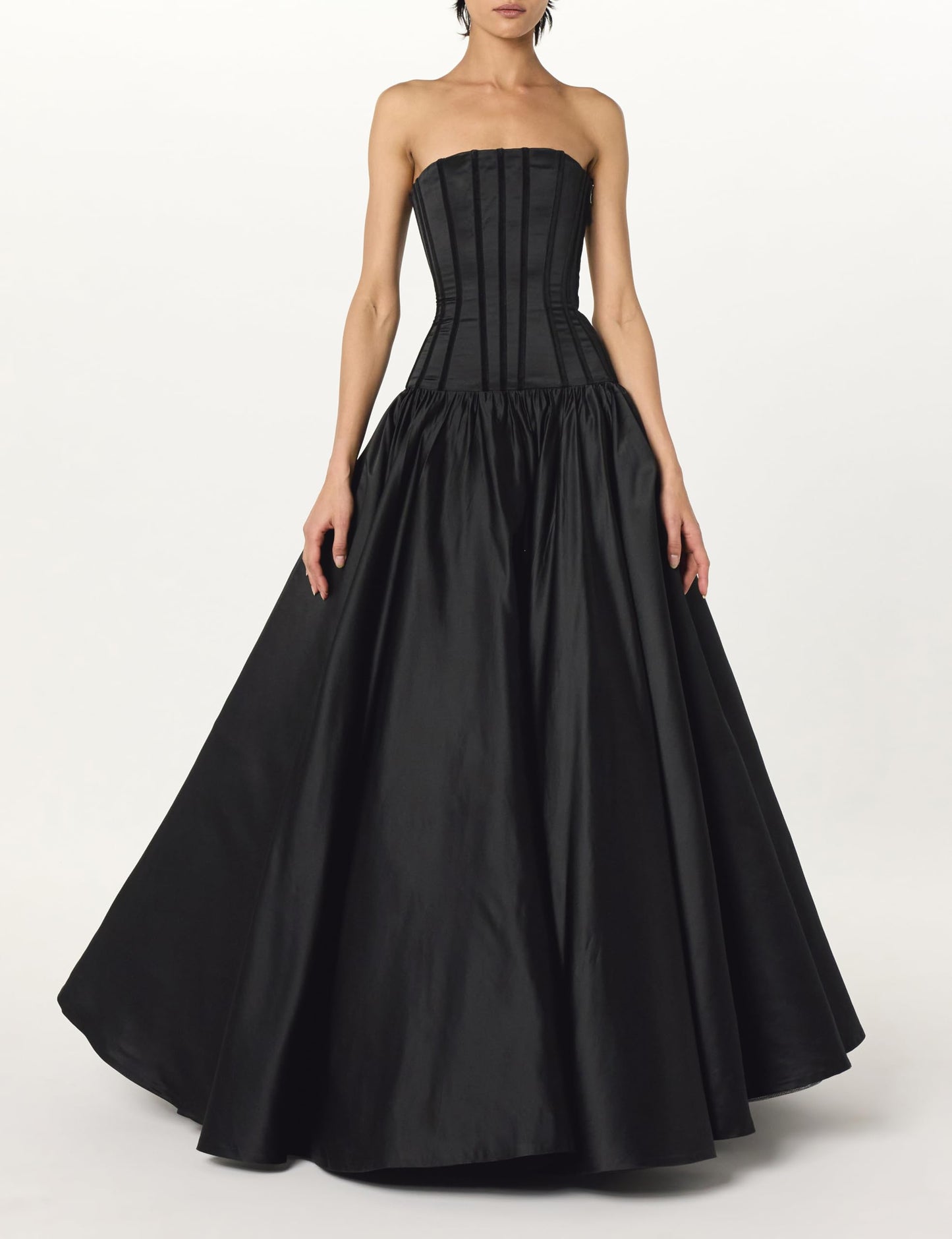 Sergio Hudson, Strapless Ball Gown, 4, Ebony