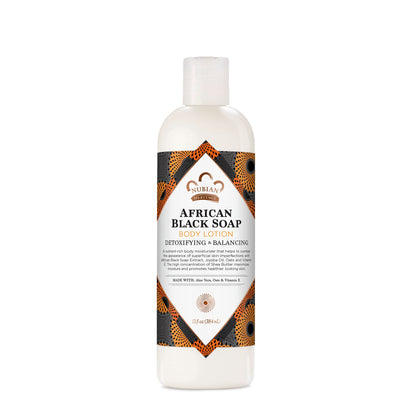 Nubian Heritage Body Lotion African Black Soap for Dry Skin Paraben Free Body Moisturizer, 13 oz