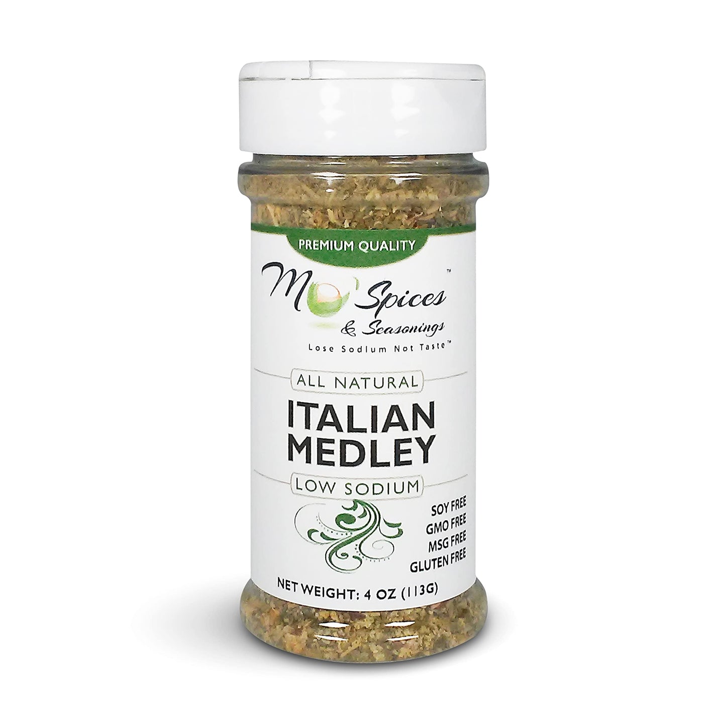 Mo'Spices & Seasonings - Italian Medley Seasoning, Low Sodium, Sea Salt - 8 oz bottle