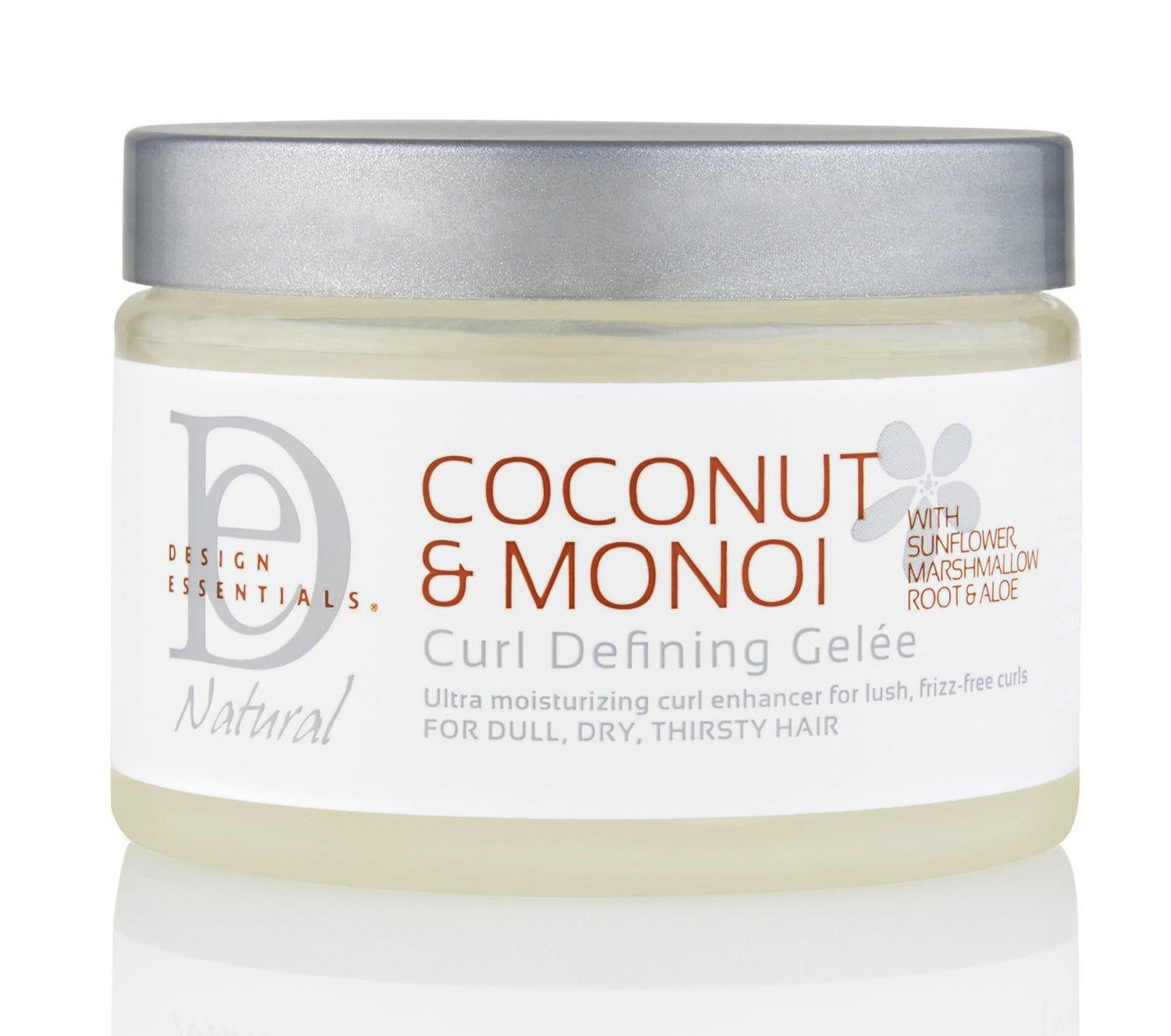 Design Essentials Natural Coconut & Monoi Curl Defining Gelee, with Sunflower, Marshmallow Root & Aloe, 12 Ounce