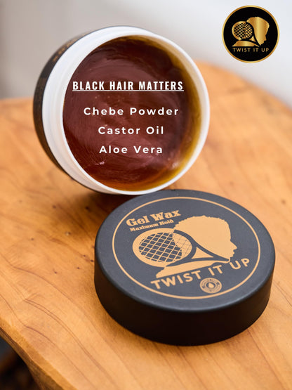 Twist It Up New Hair Gel Wax - Dreadlocks, Braids, Edges, Natural Curls, Natural Twist, Wave Pomade