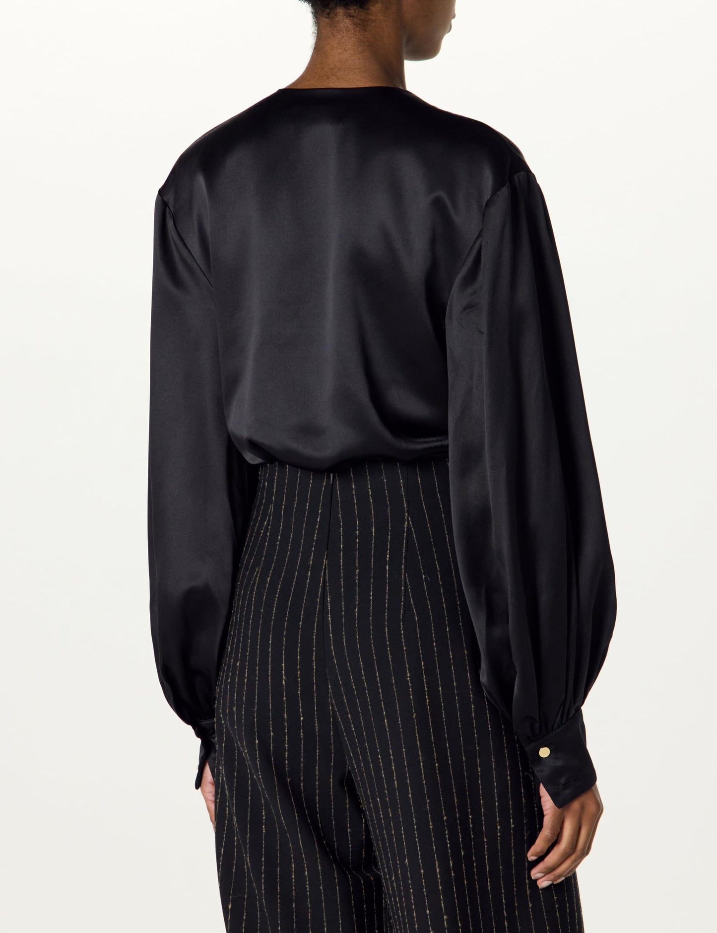 Sergio Hudson, Keyhole Body Blouse, XL, Onyx