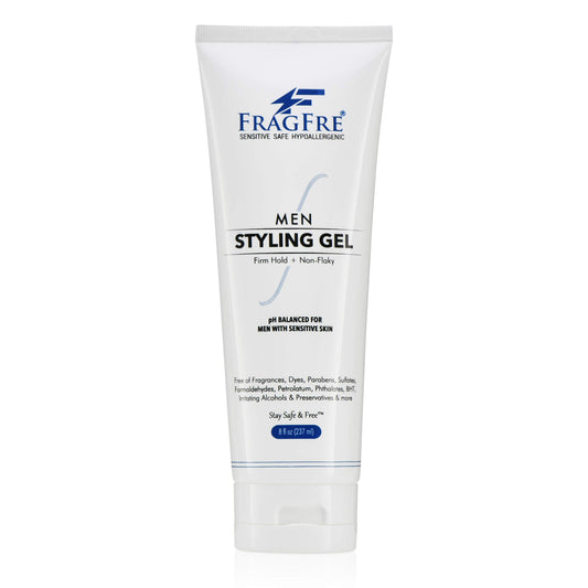FRAGFRE Men's Firm Hold Hair Gel for Aggressive Styles - Paraben-Free Hypoallergenic Formula for Sensitive Skin, No Irritations - 8 oz