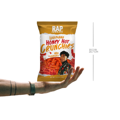 Rap Snacks YoungBoy Never Broke Again Louisiana Honey Hot Crunchies 3.5 Oz Bags - Pack of 6