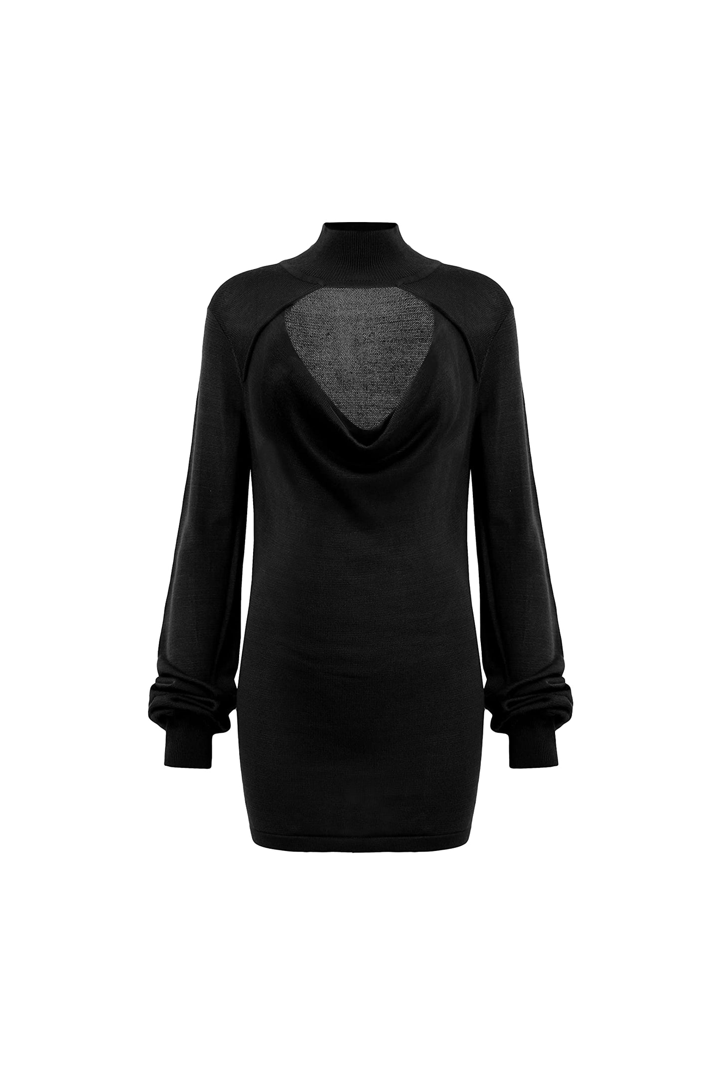 Pantora Women's Sharron Keyhole Turtle Neck Top, Black, Small