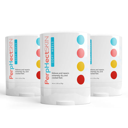 PerpHectSKIN Intensive Foot Repair Roll-On for Cracked Heels and Dry Feet with Rich Natural Emollients, Cupuacu Butter, Shea Butter, and Vitamin E. Non-Messy and Non Slippery, 2.65 Oz