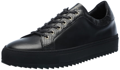 Tiannia Barnes Men's Leather Sneaker, Black, 8