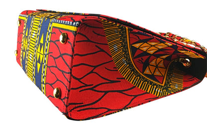 2Chique Boutique Women's Ankara Print Fashion Handbag,KELECHI