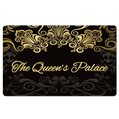 Shades of Color African American Interior Floor Mats, 29.5 x 17.7 Inches, The Queen's Palace - Black (IFM121)