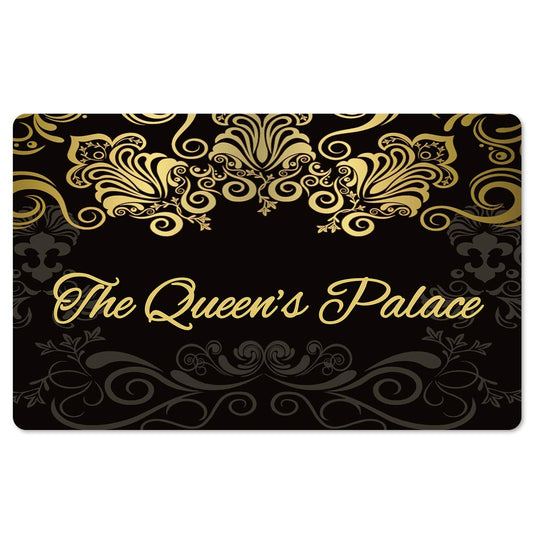 Shades of Color African American Interior Floor Mats, 29.5 x 17.7 Inches, The Queen's Palace - Black (IFM121)
