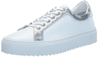 Tiannia Barnes Men's Leather Sneaker, Alabaster White, 7