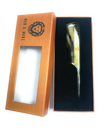 Premium Handmade 100% Oxhorn Anti-static Rat Tail Fine Tooth Comb for Women & Men