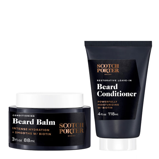 Scotch Porter Conditioning Beard Balm & Leave-In Conditioner – Smooth & Hydrate for a Fuller, Healthier-Looking Beard – Original Scent, Two Pack