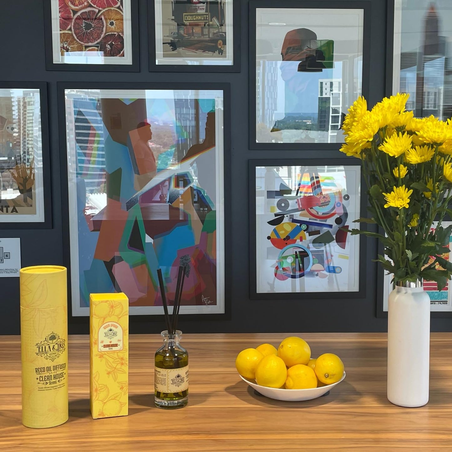 Ella & Iris Home Air Freshener Spray with Clean House Scent - Relaxing Citrus Mist for Home & Room Fragrance - Aromatherapy Benefits & Non-Toxic Air Freshener (8oz)