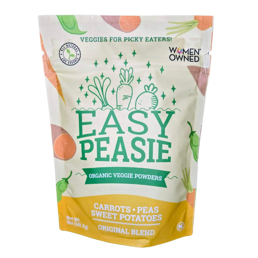 EasyPeasie Organic Veggie Powder Blends for Kids and Picky Eaters | Natural Vegetable Powder Supplement for Meals and Smoothies (Original 5oz Pouch)